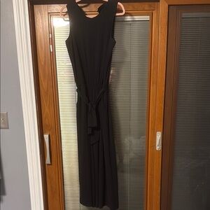 Banana Republic Blue Pleated Halter Maxi Dress